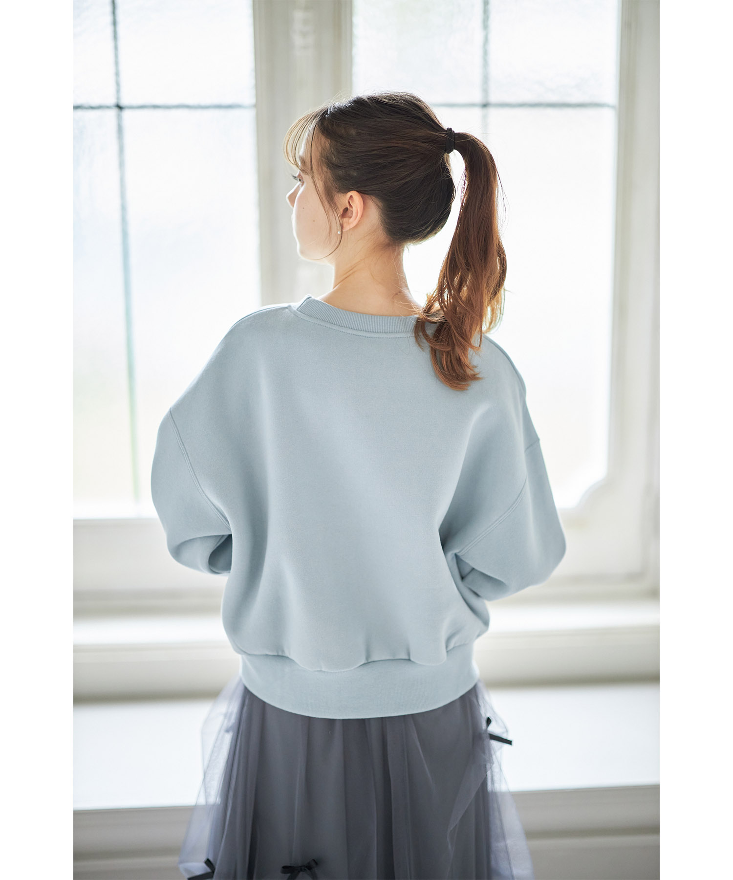 tocco bear刺繍入り裏起毛スウェット