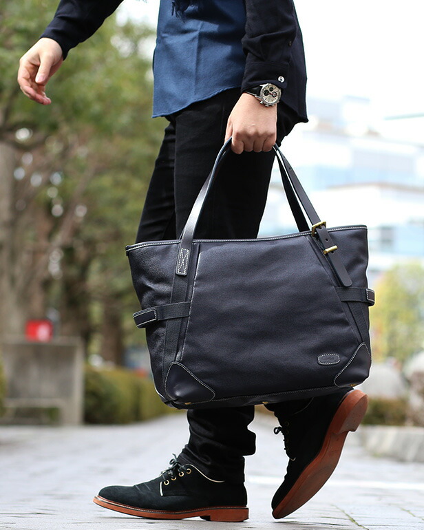 楽天市場】トートバッグ メンズ トート ファスナー付き 本革 レザー