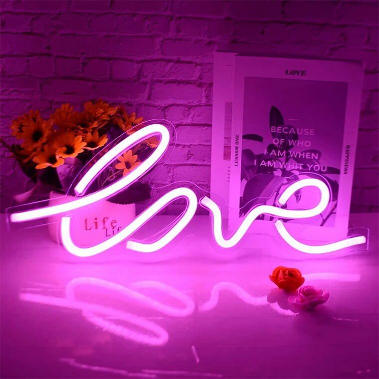 楽天市場】LED ネオンサイン ラブ LOVE USB電源 ネオンライト ネオン管