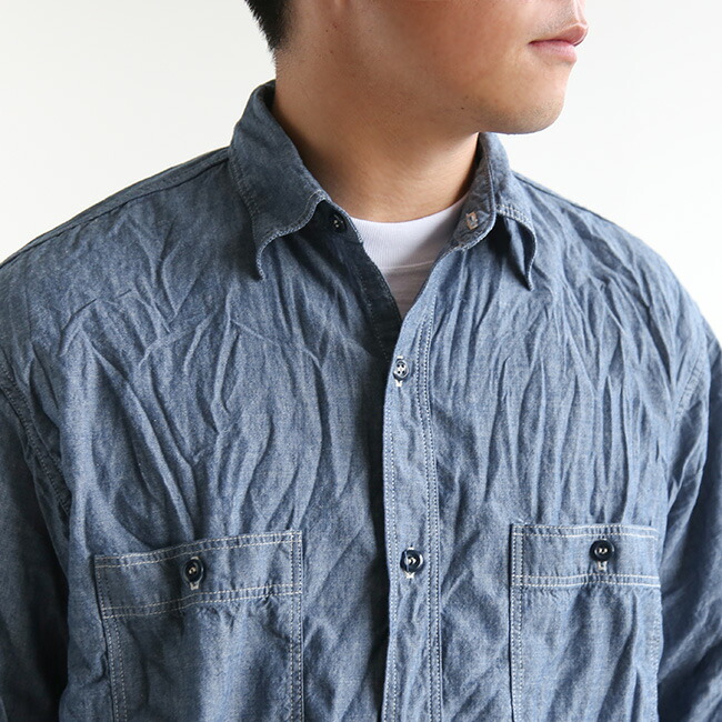 03-V8070-84]orSlow(オアスロウ)VINTAGE FIT CHAMBRAY WORK SHIRT
