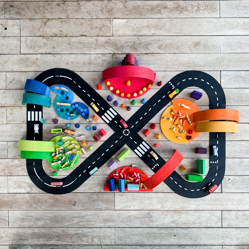 楽天市場】waytoplay ハイウェイ・ギフトセット 24枚 木製カー付