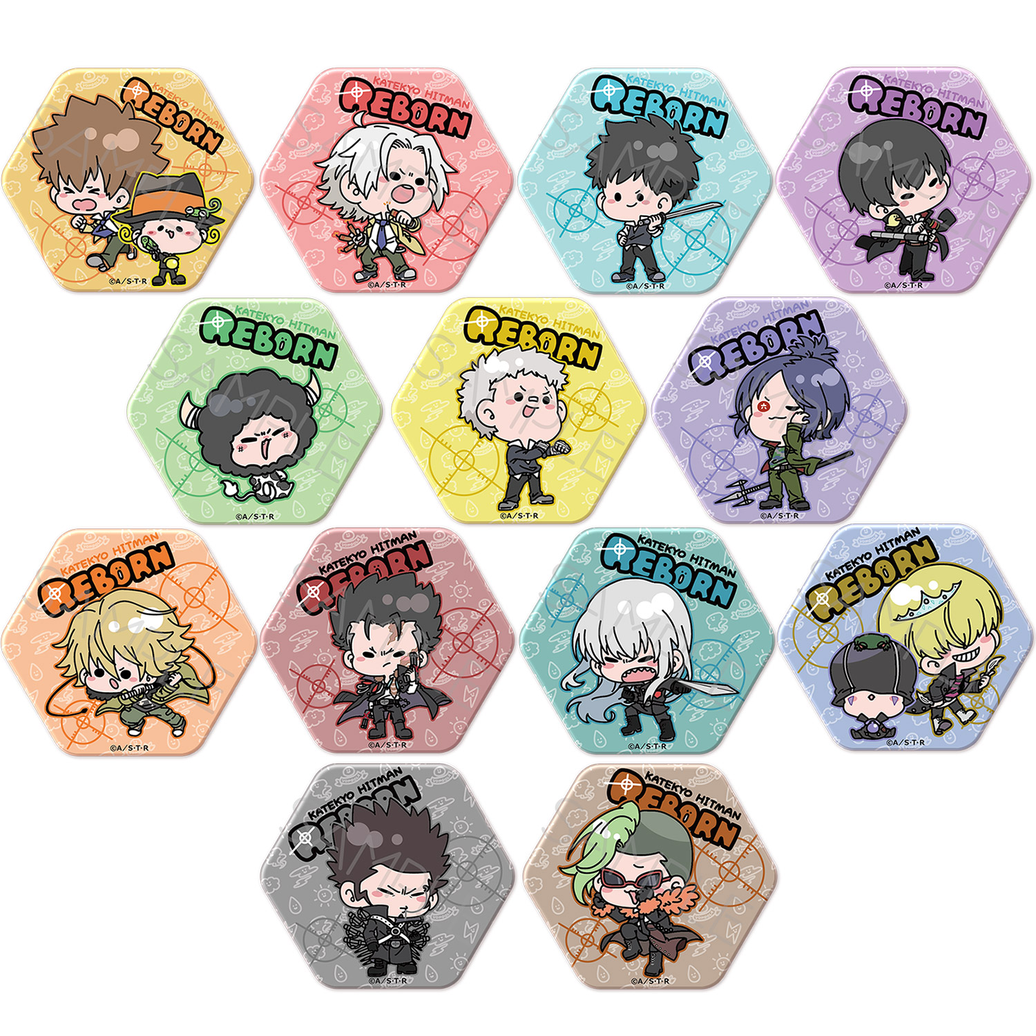 楽天市場】TVアニメ『家庭教師ヒットマンREBORN!』 六角形缶バッジ