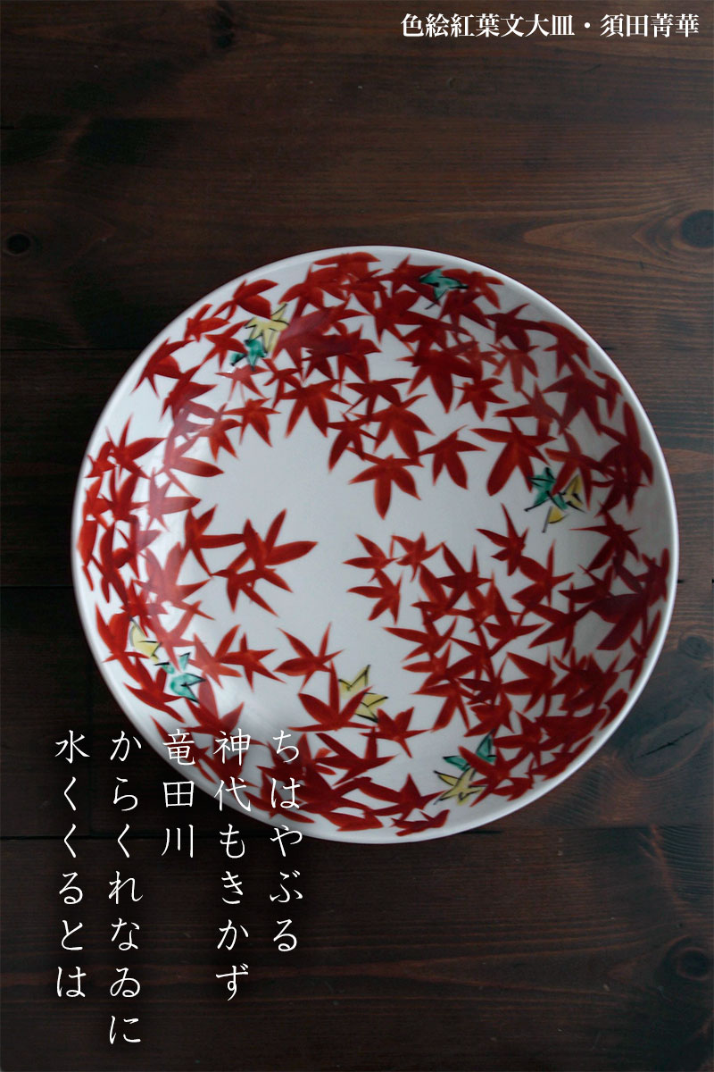 楽天市場】色絵紅葉文大皿・須田菁華 : 和食器の愉しみ 工芸店ようび