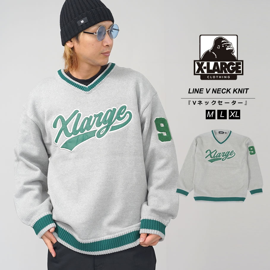 楽天市場】XLARGE エクストララージ ニット セーター メンズ Vネック