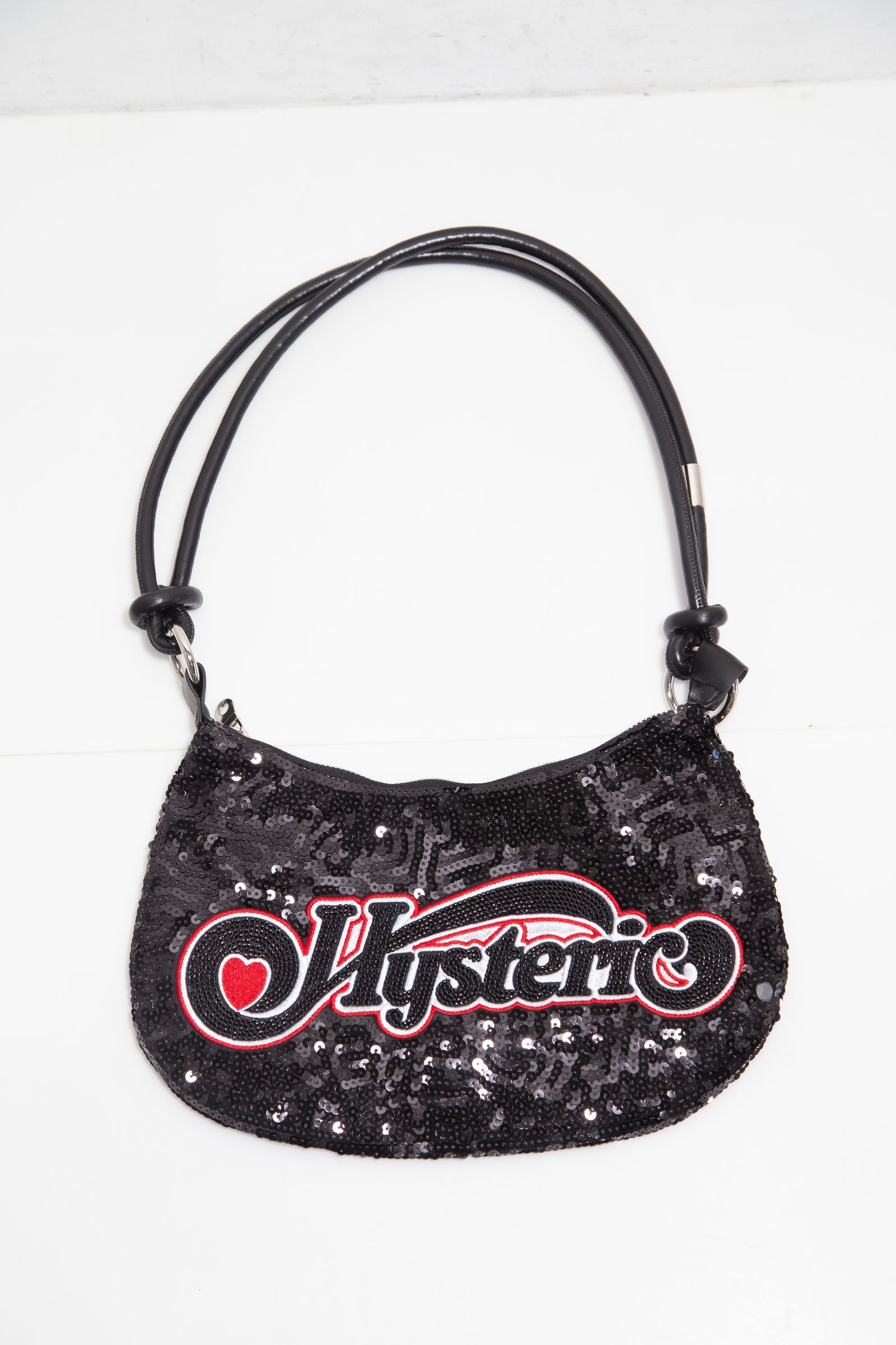 HYSTERIC GLAMOUR - WRAPPED HEART LOGO刺繍 スパンコールバッグ | Tempt