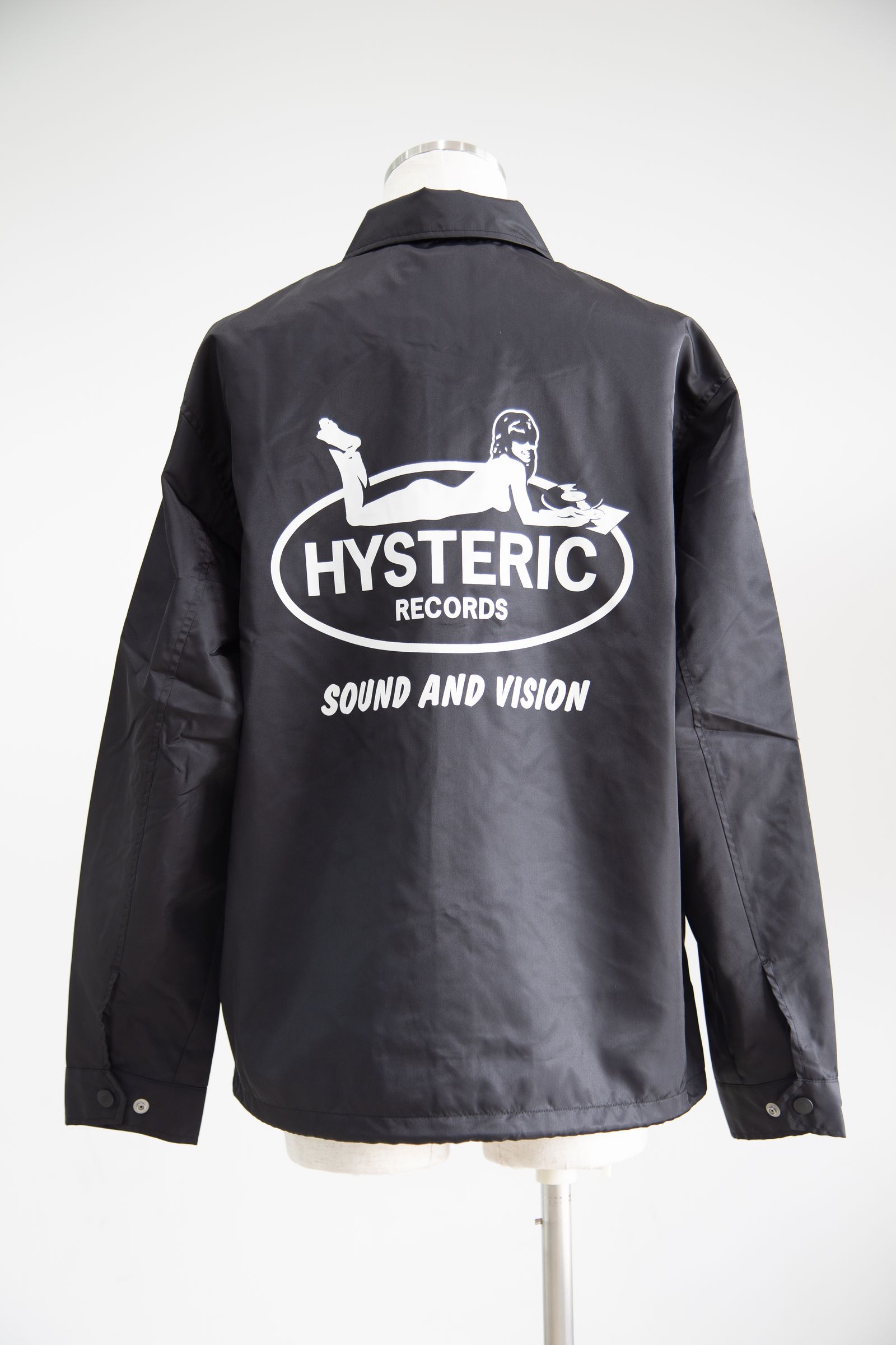 HYSTERIC GLAMOUR - HYSTERIC RECORDS コーチジャケット / ブラック