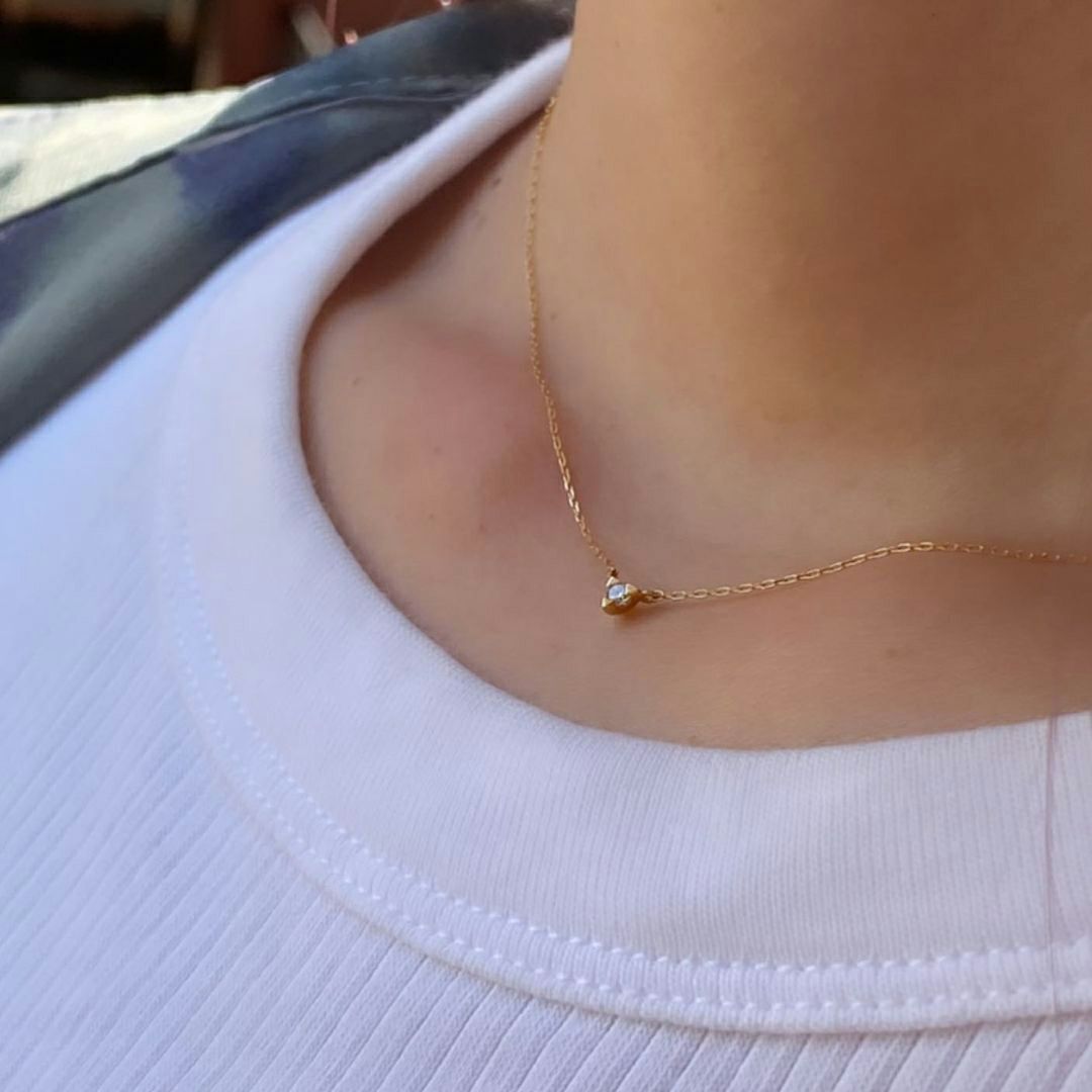 GARNI - 【お取り寄せ注文可能】K18 Triangle Dia Necklace(GOLD