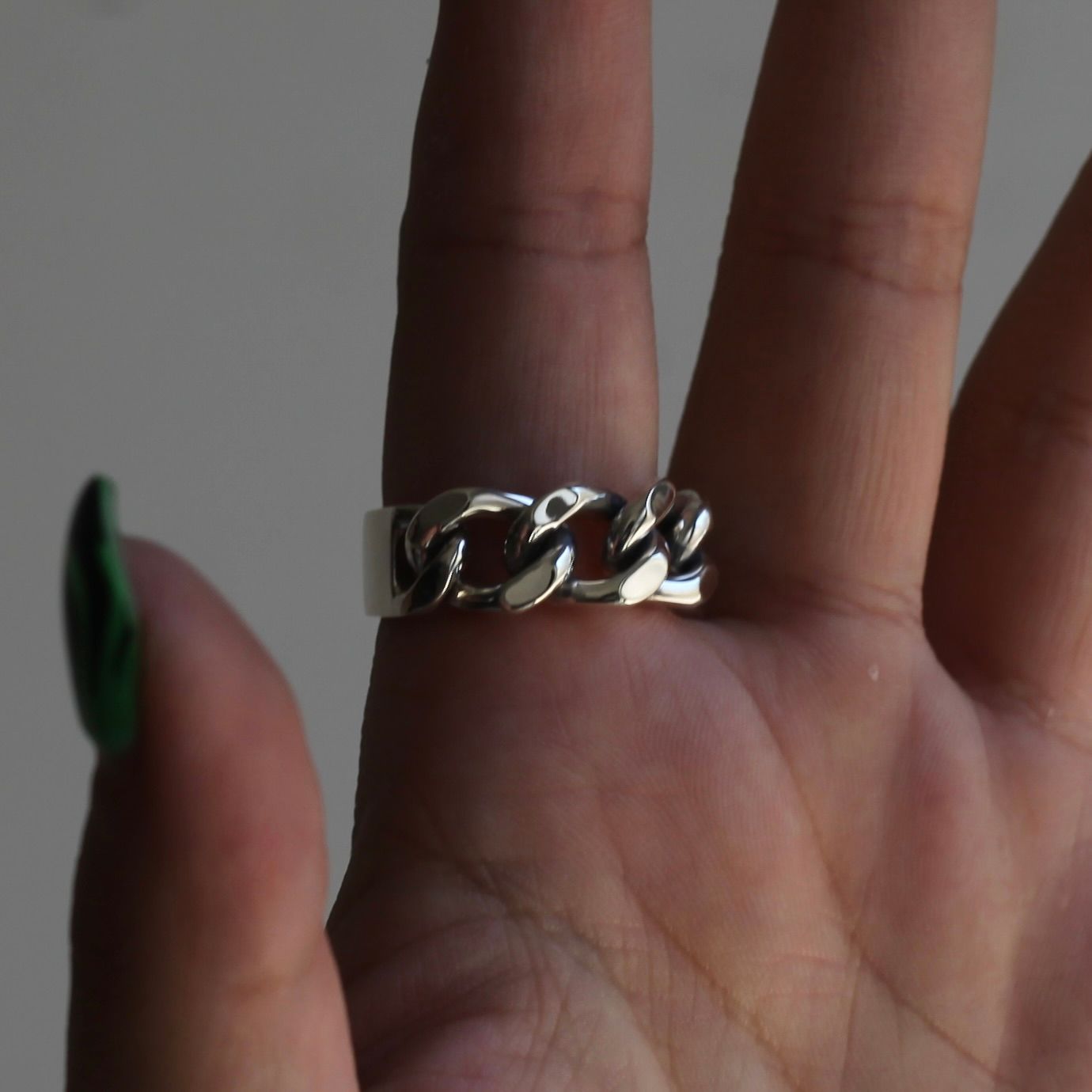 Garden of Eden - 【お取り寄せ注文可能】Curb Chain ID Ring_M(WHITE