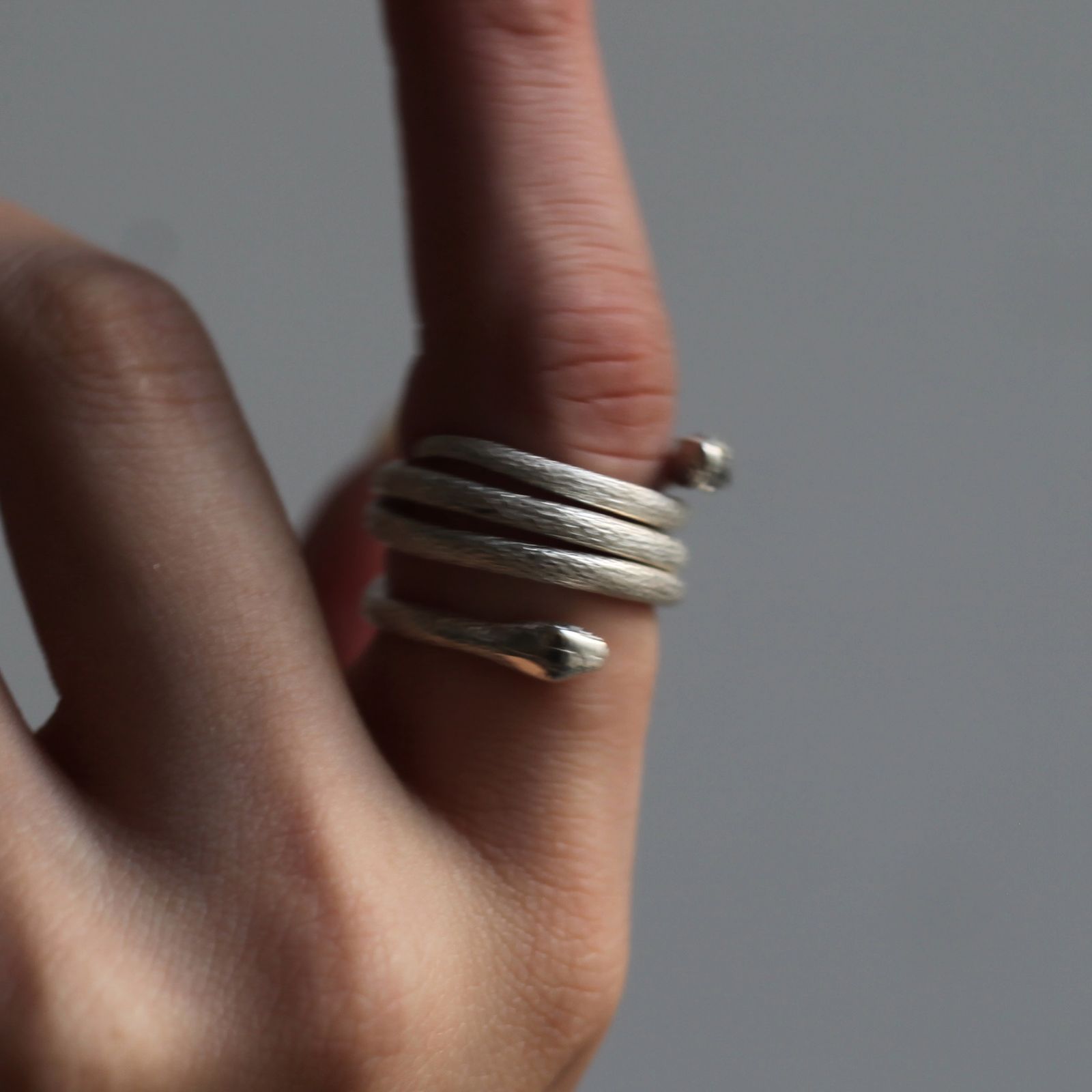 ELCAMI - 【お取り寄せ注文可能】蛇リング(SILVER/2つセット