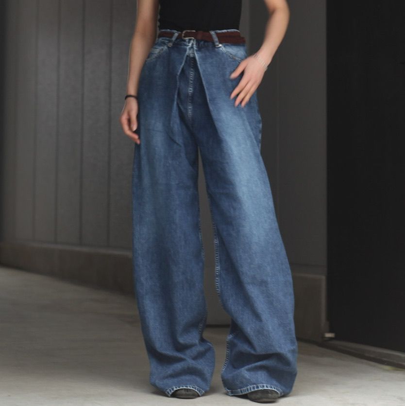 JOHNLAWRENCESULLIVAN - 【残りわずか】Washed Denim Wide Pants(LONG