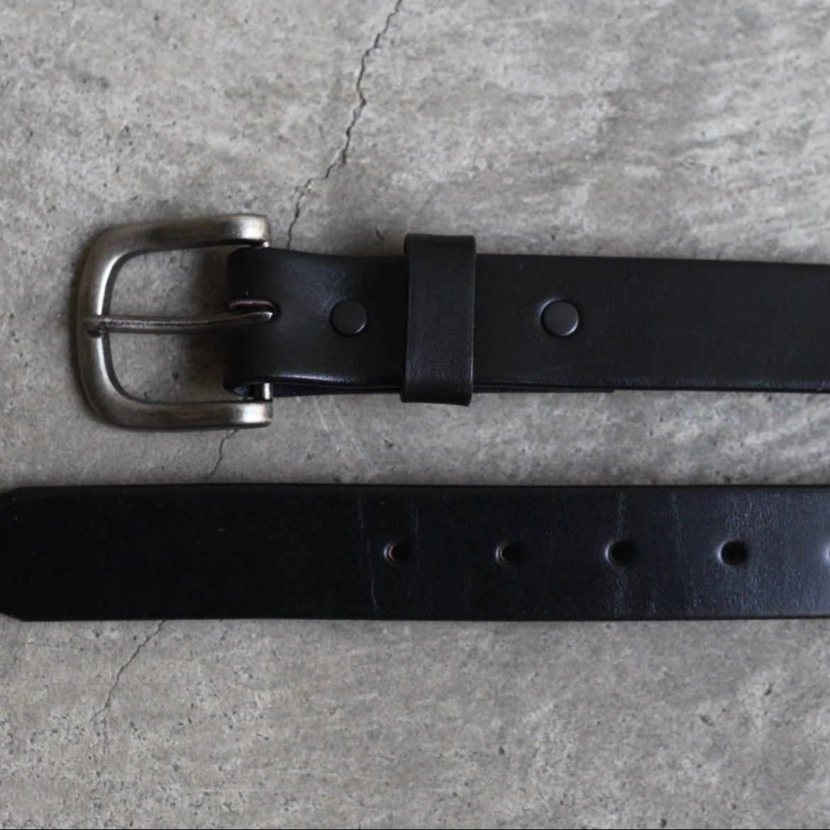 TORY LEATHER - 【残りわずか】1-1/4 Strap Belt(BLACK×NICKEL