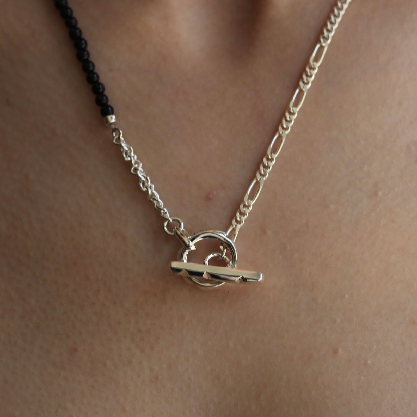 GARNI - 【残り一点】Clash Mix Chain Necklace(BLACK) | ACRMTSM