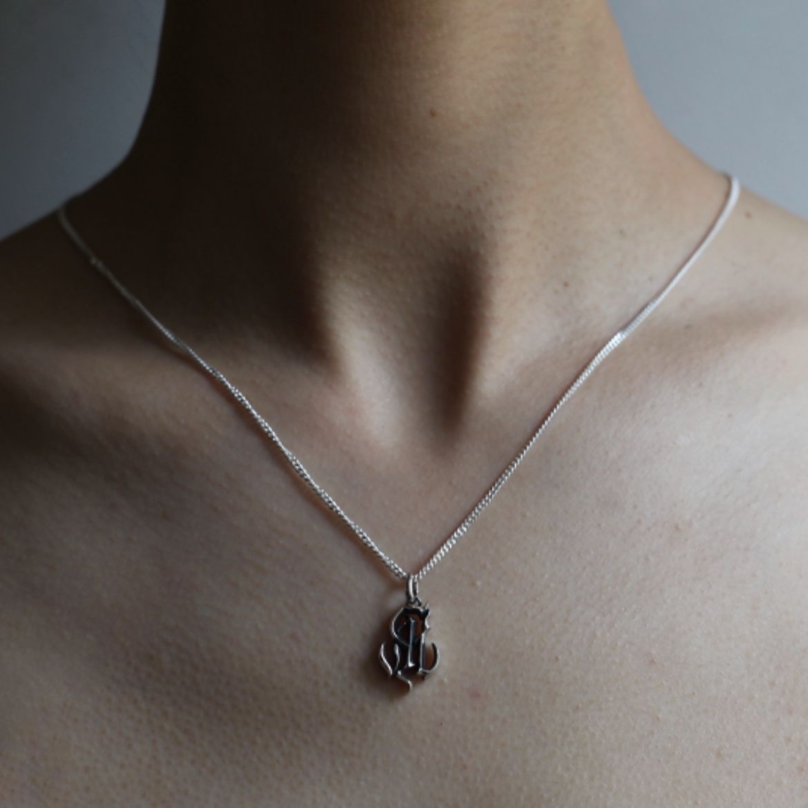 CALEE - 【残り一点】CAL NT Logo Silver Necklace | ACRMTSM ONLINE STORE