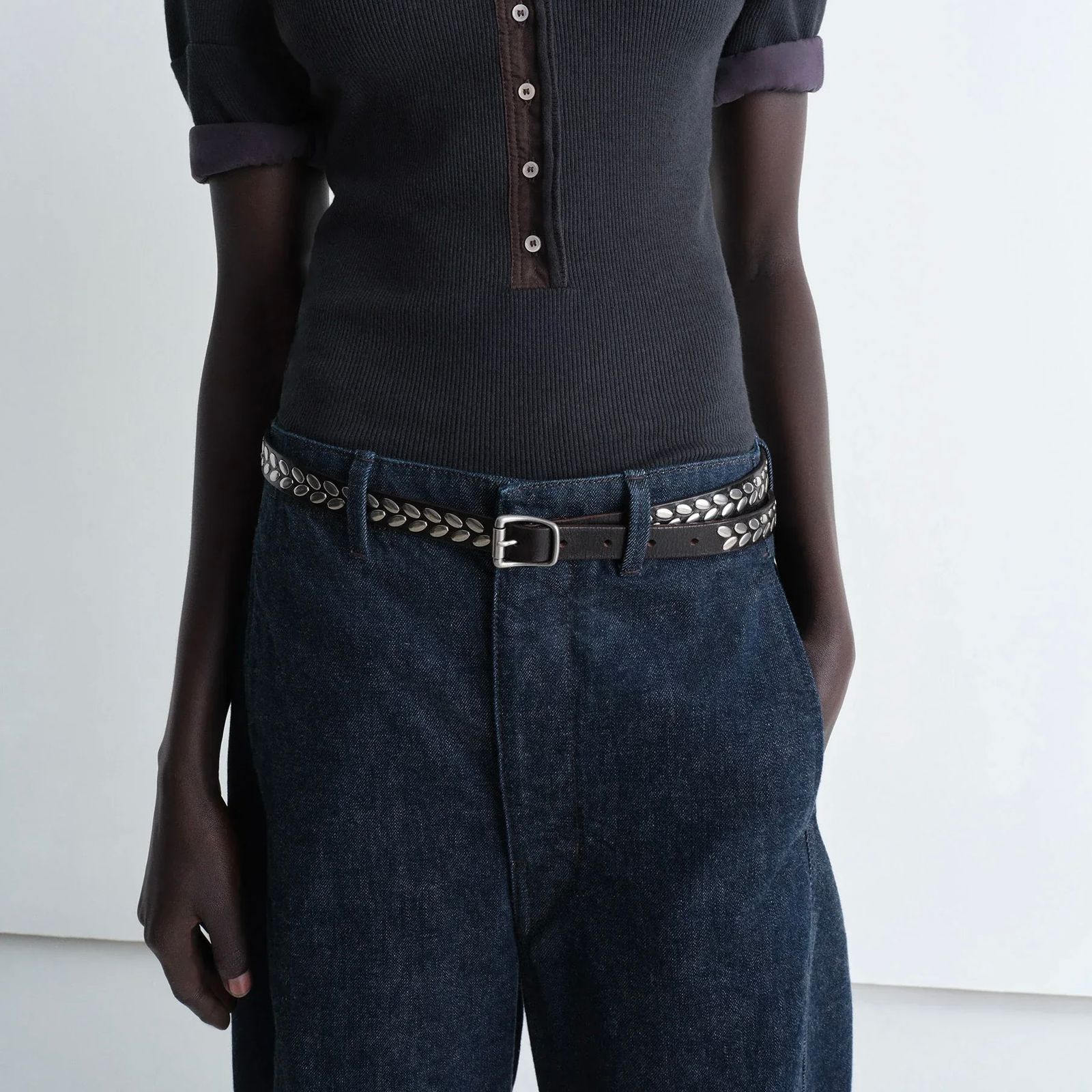 LEMAIRE - 【残りわずか】Almond Stud Belt_20mm | ACRMTSM ONLINE STORE