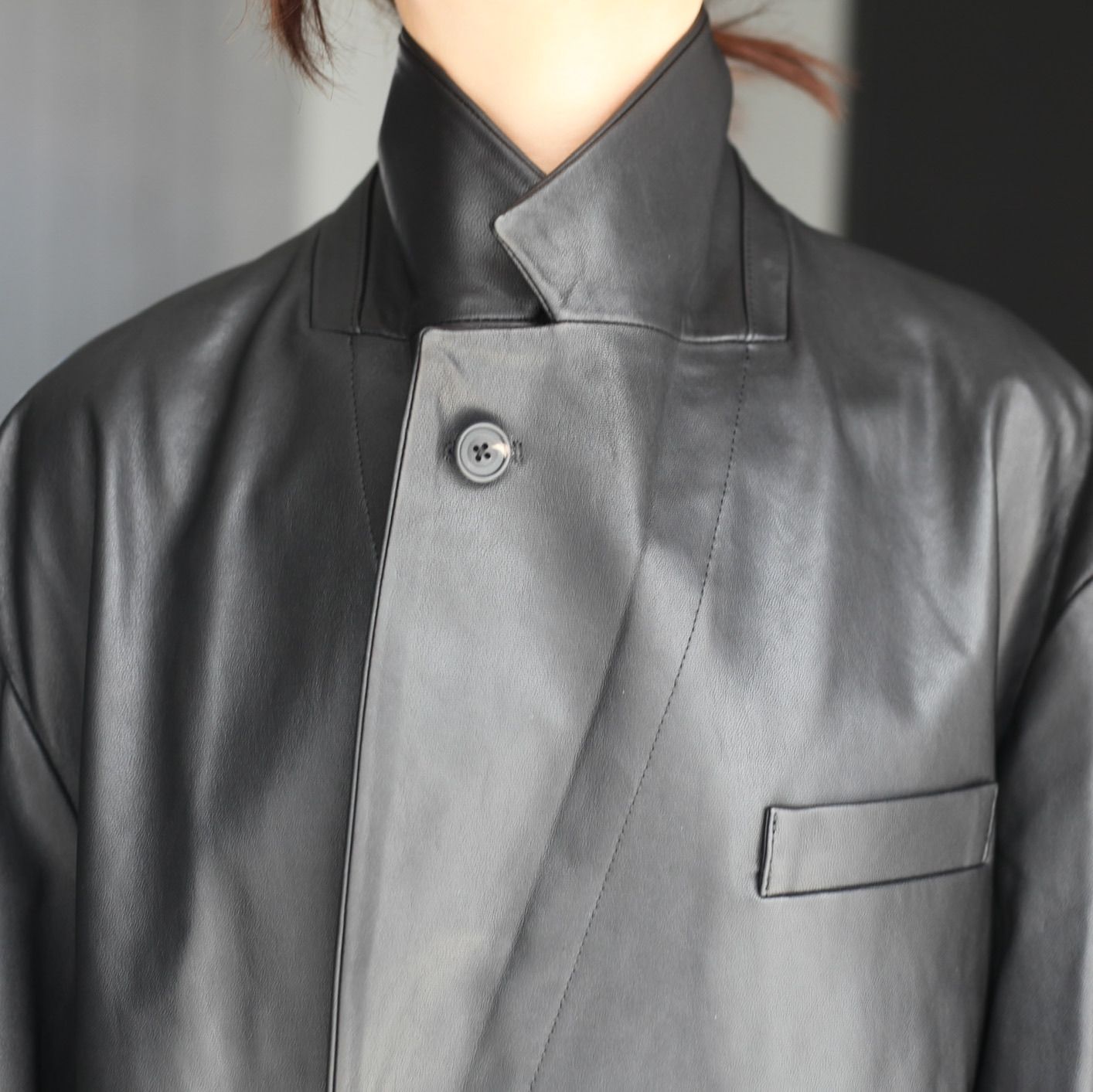 ssstein - 【残り一点】Leather Double Brested Jacket | ACRMTSM