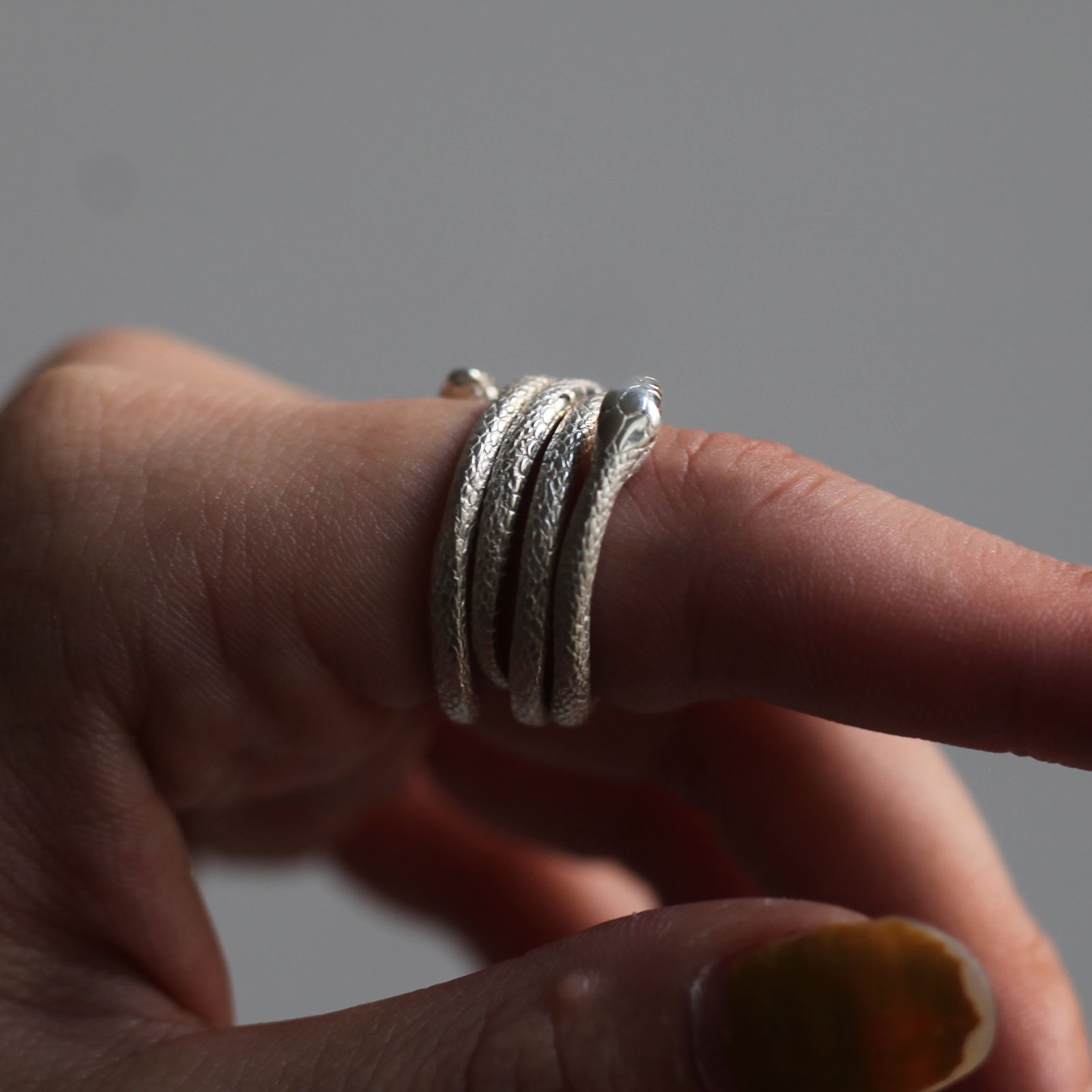 ELCAMI - 【お取り寄せ注文可能】蛇リング(SILVER/2つセット