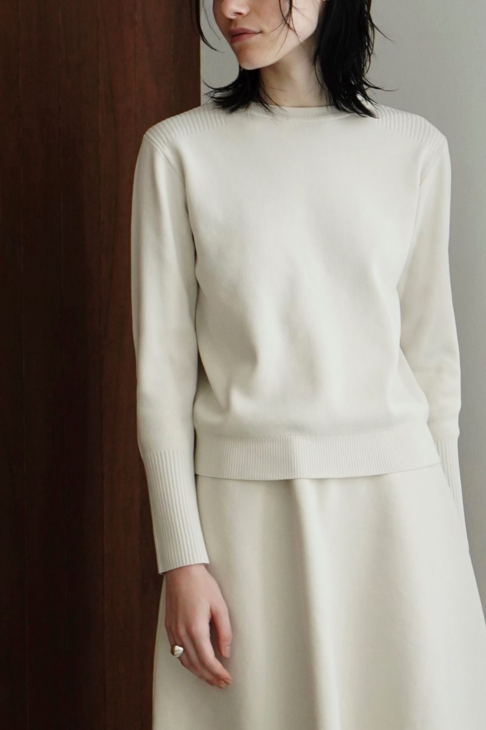 CLANE - ベーシックコンパクトニット - BASIC COMPACT KNIT - IVORY