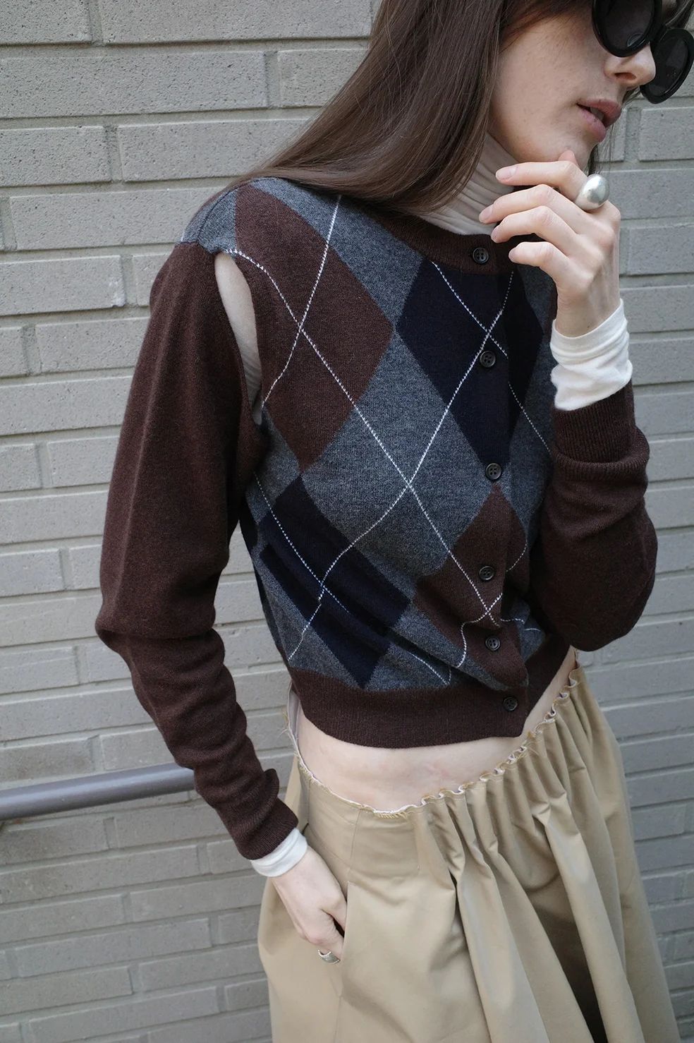 CLANE - アレンジニットトップス - ARRANGE KNIT TOPS BROWN | ADDICT