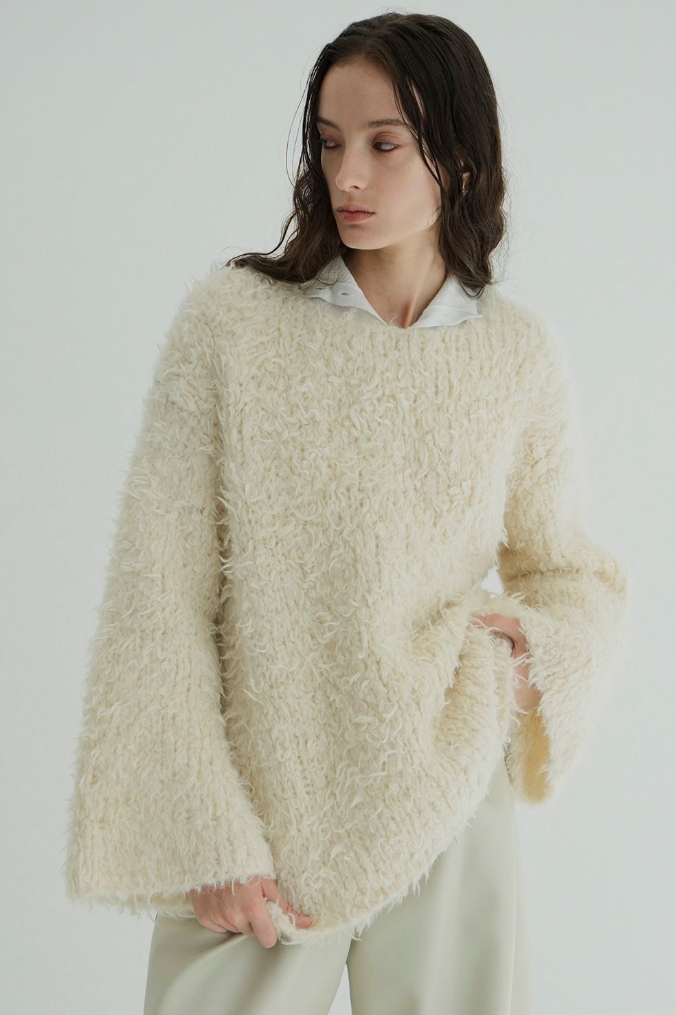CLANE - ベアシャギー ハンドニットトップス - BEAR SHAGGY HAND KNIT