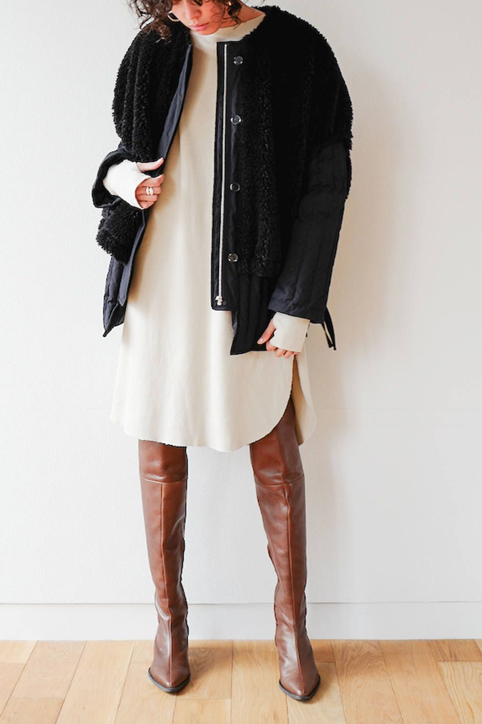 CLANE - レイヤードダウンコート - BOA VEST LAYERED DOWN COAT