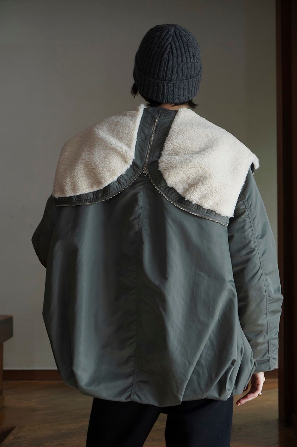 CLANE - ミリタリージャケット - BALLOON DESIGN HOODED N3B KHIKI