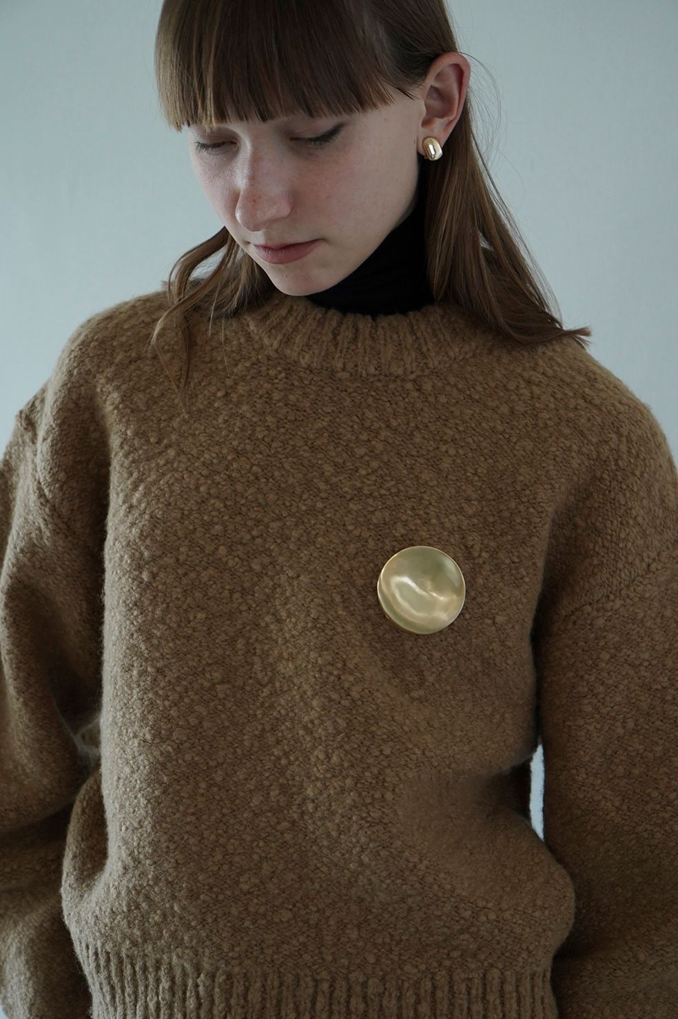 CLANE - ブローチ セット ソフトスラブ ニットトップス - BROOCH SET