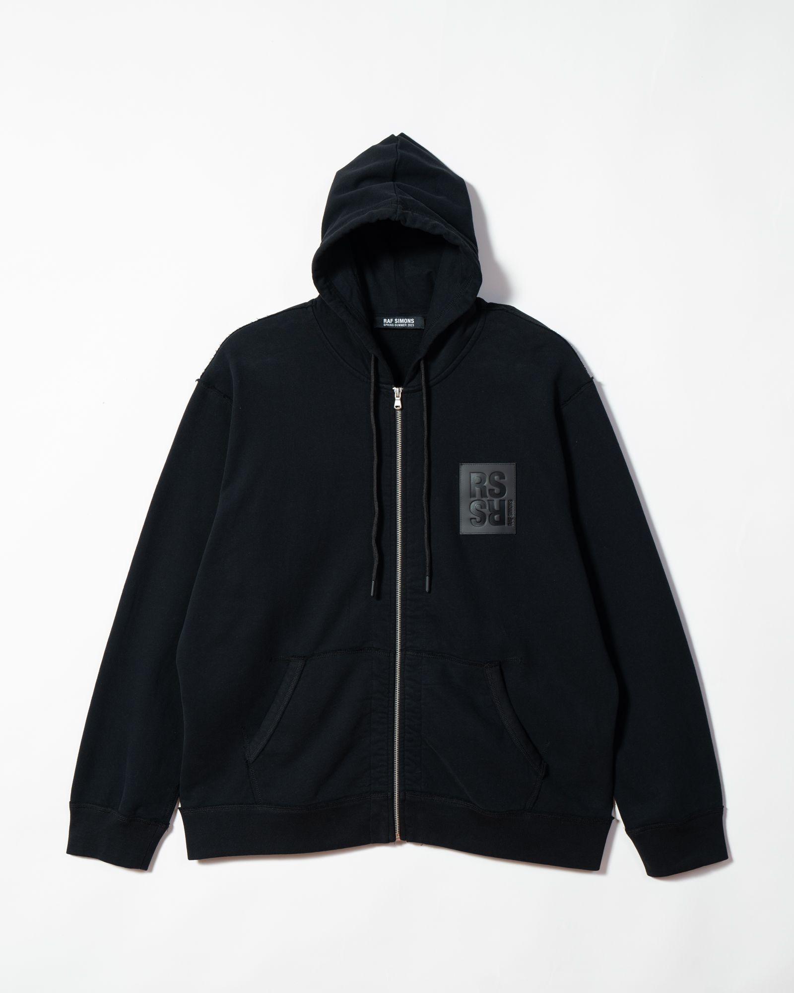 RAF SIMONS - Zipped hoodie with RS hand signs on sleeves | ALTERFATE