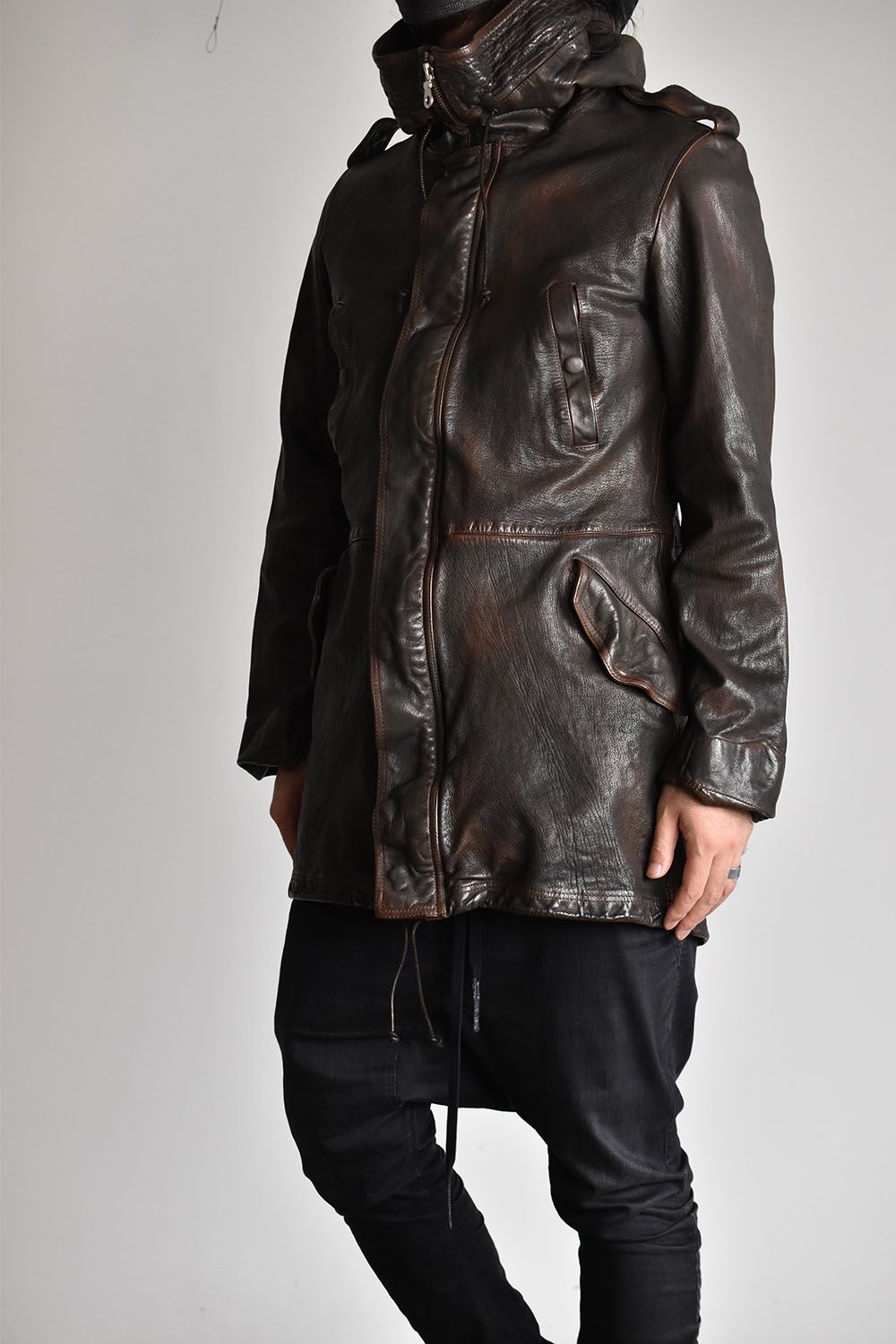 ISAMU KATAYAMA BACKLASH - Goat Leather Mods Coat