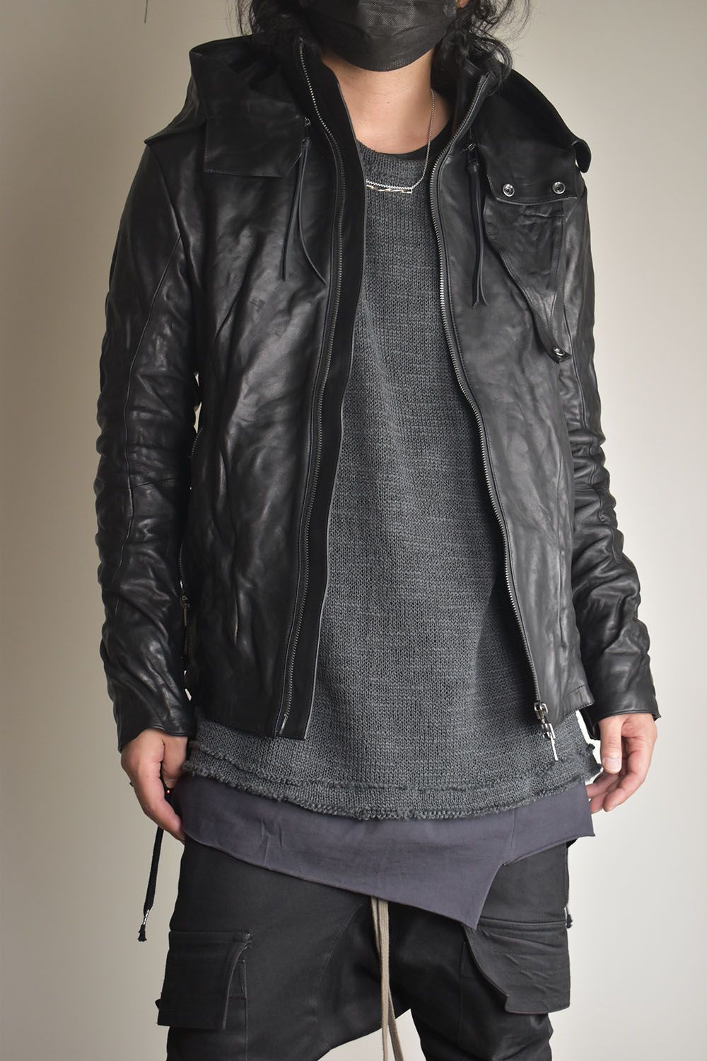 D.HYGEN - Horse Leather Hood Attachd Jacket 