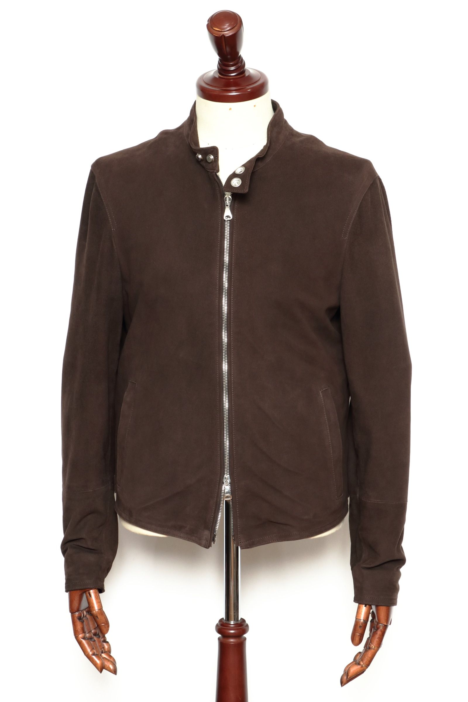 EMMETI スウェード ライダースジャケットHウォモを使用した大人ロック