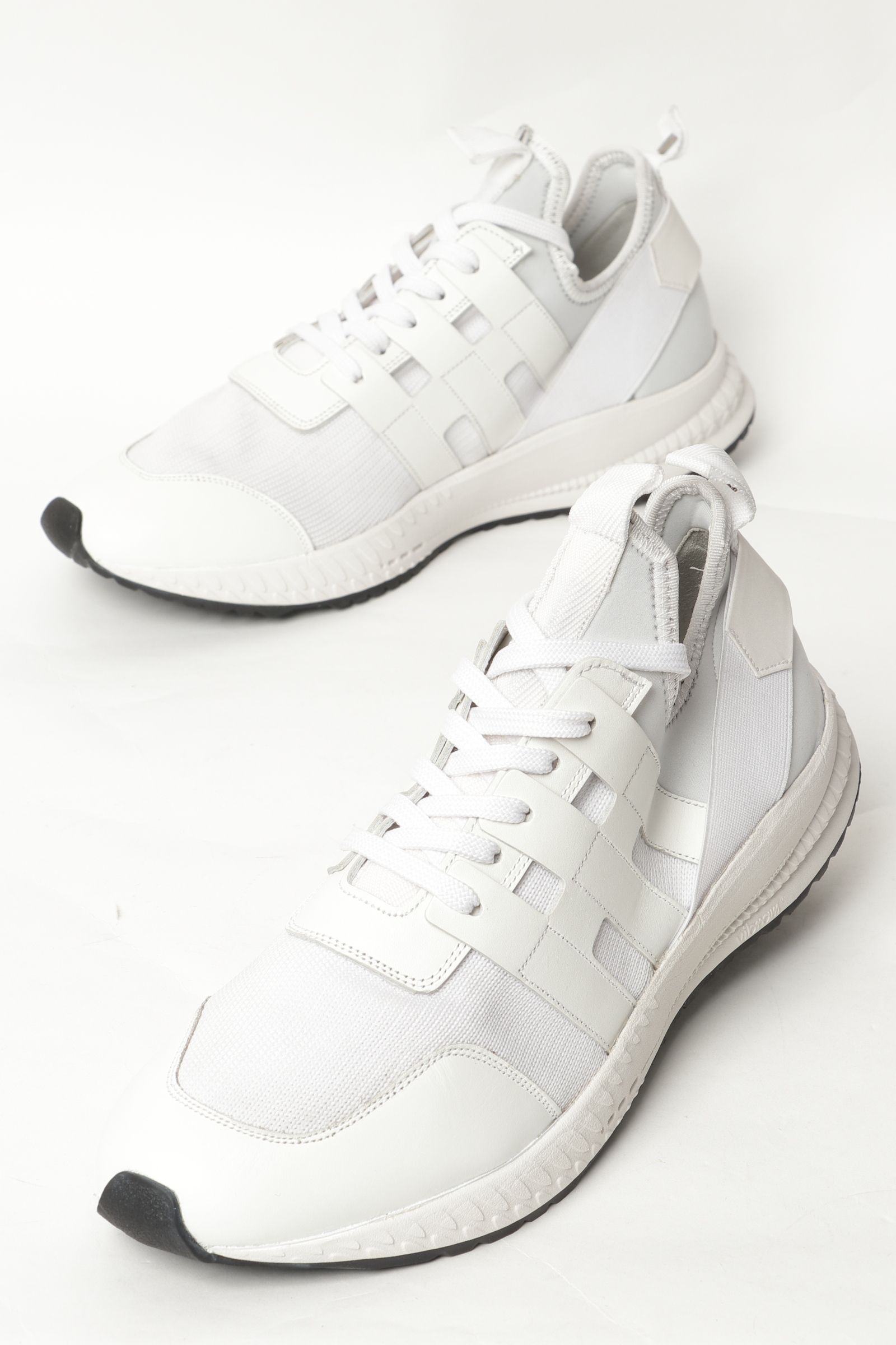 WH - レザー x ネオプレン x ニット ハイブリッド スニーカー / 干場