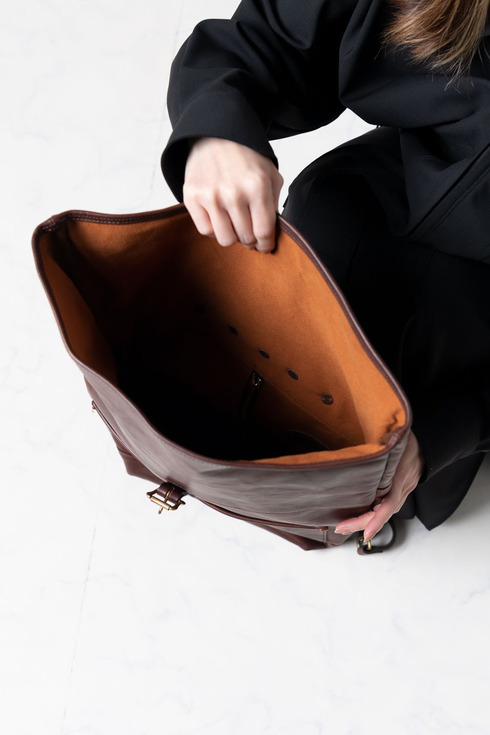 vasco - 【26SS / 予約受付中】LEATHER ROLLTOP RUCKSACK [BROWN