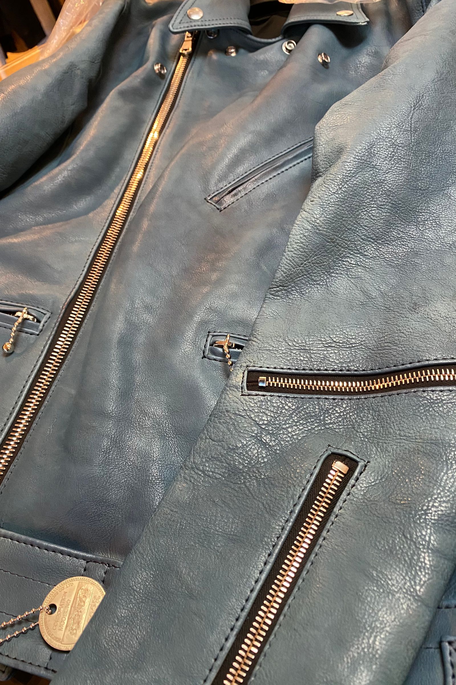 STRUM - フルタンニン鞣し ジャパンカーフスキン 燃焼製品染め ダブル