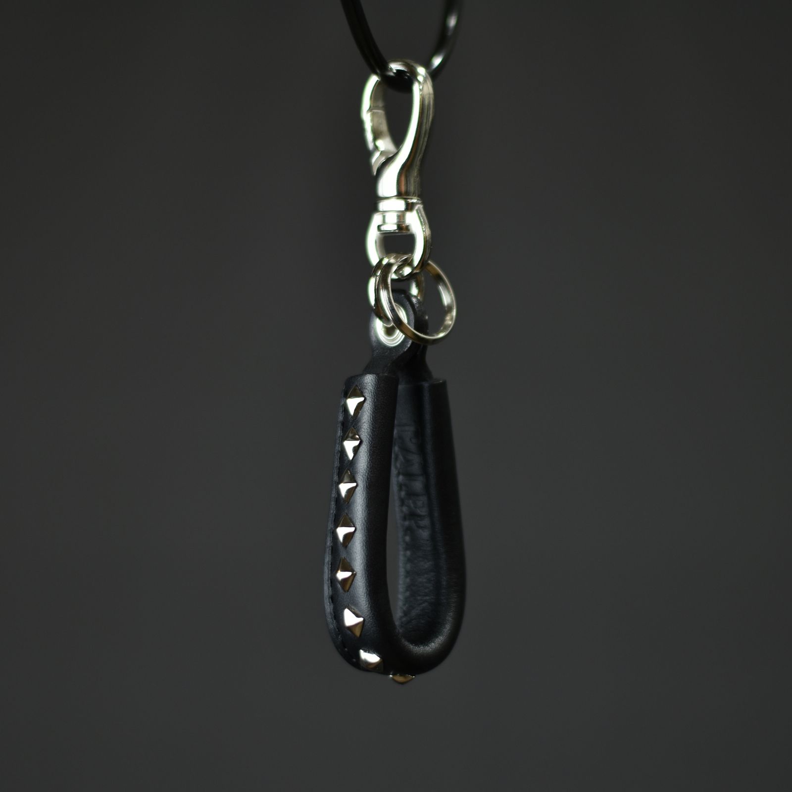 CALEE - STUDS LEATHER ASSORT KEY RING ＜TYPE I＞ D (Black