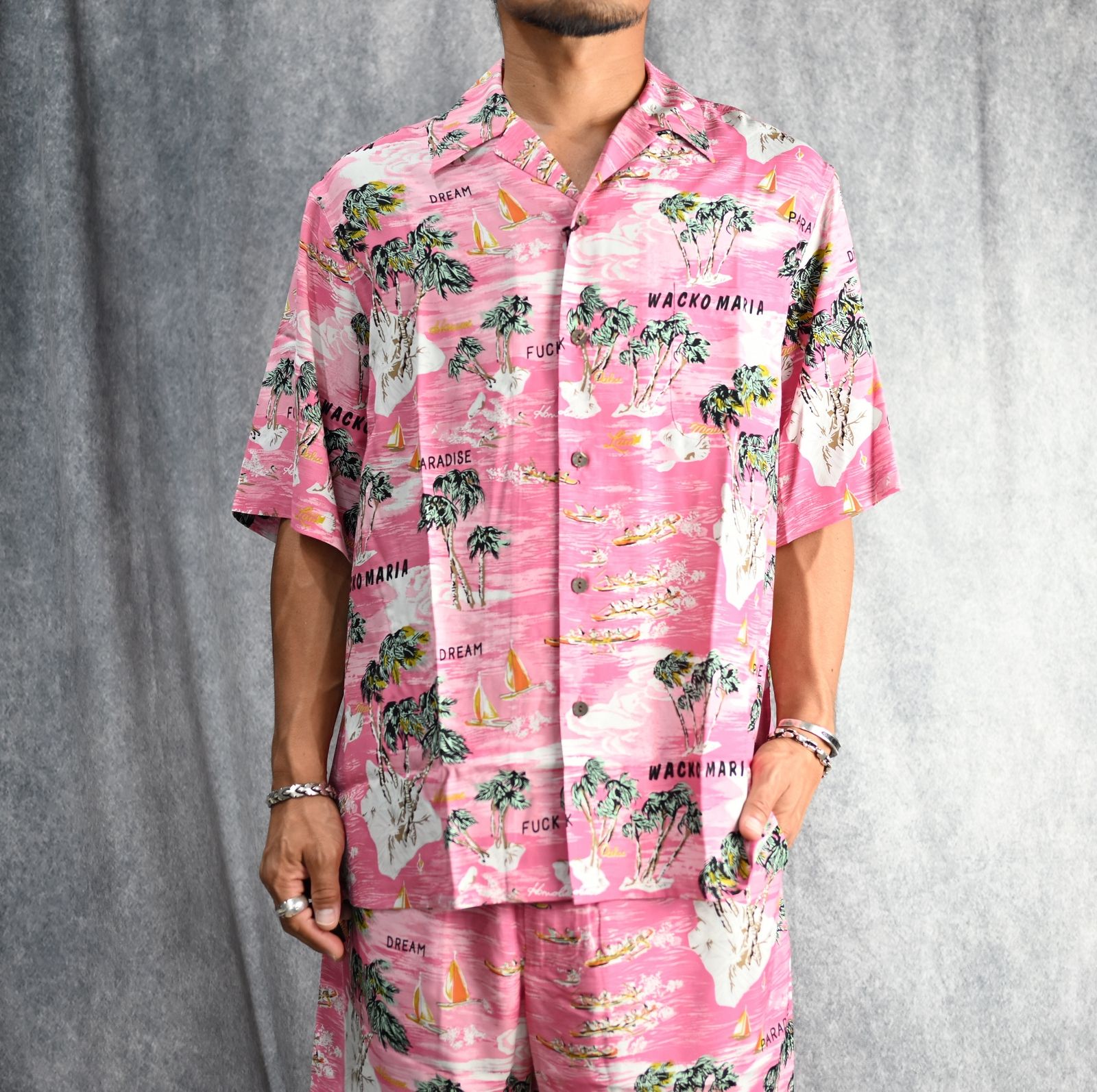 MINEDENIM - × WACKO MARIA アロハシャツ （PNK / ピンク） | chord