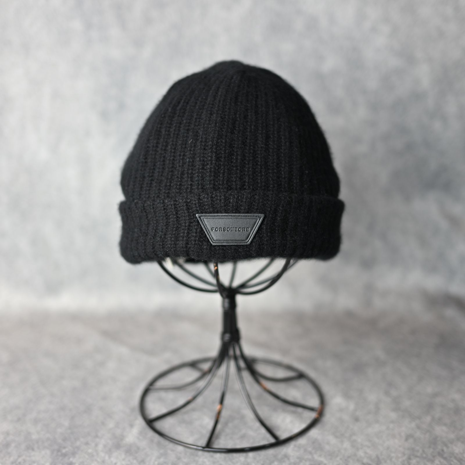 FORSOMEONE - CASHMER KNIT BEANIE (BLACK) / カシミア ニットキャップ