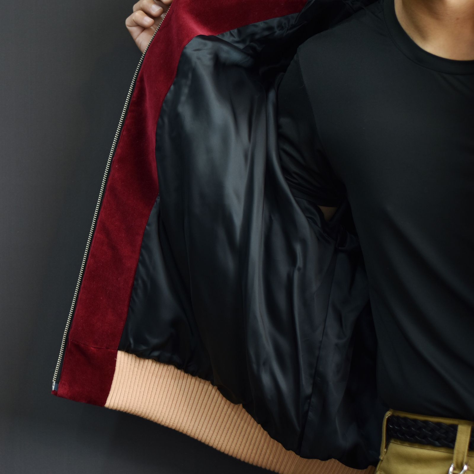 el conductorH - VELVETEEN FOX EMBROIDERED SOURVENIR JKT (MAROON