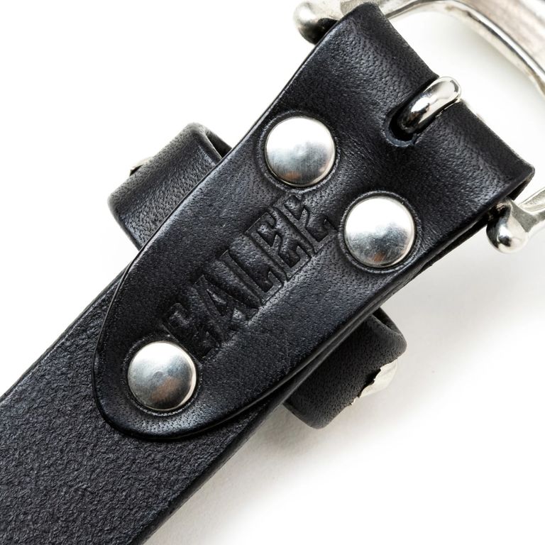 CALEE - STUDS LEATHER NARROW BELT ＜TYPE B＞ (BLACK) / スタッズ