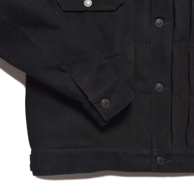 MINEDENIM - Sheep Suede Trucker JKT （BLK） / シープスエード