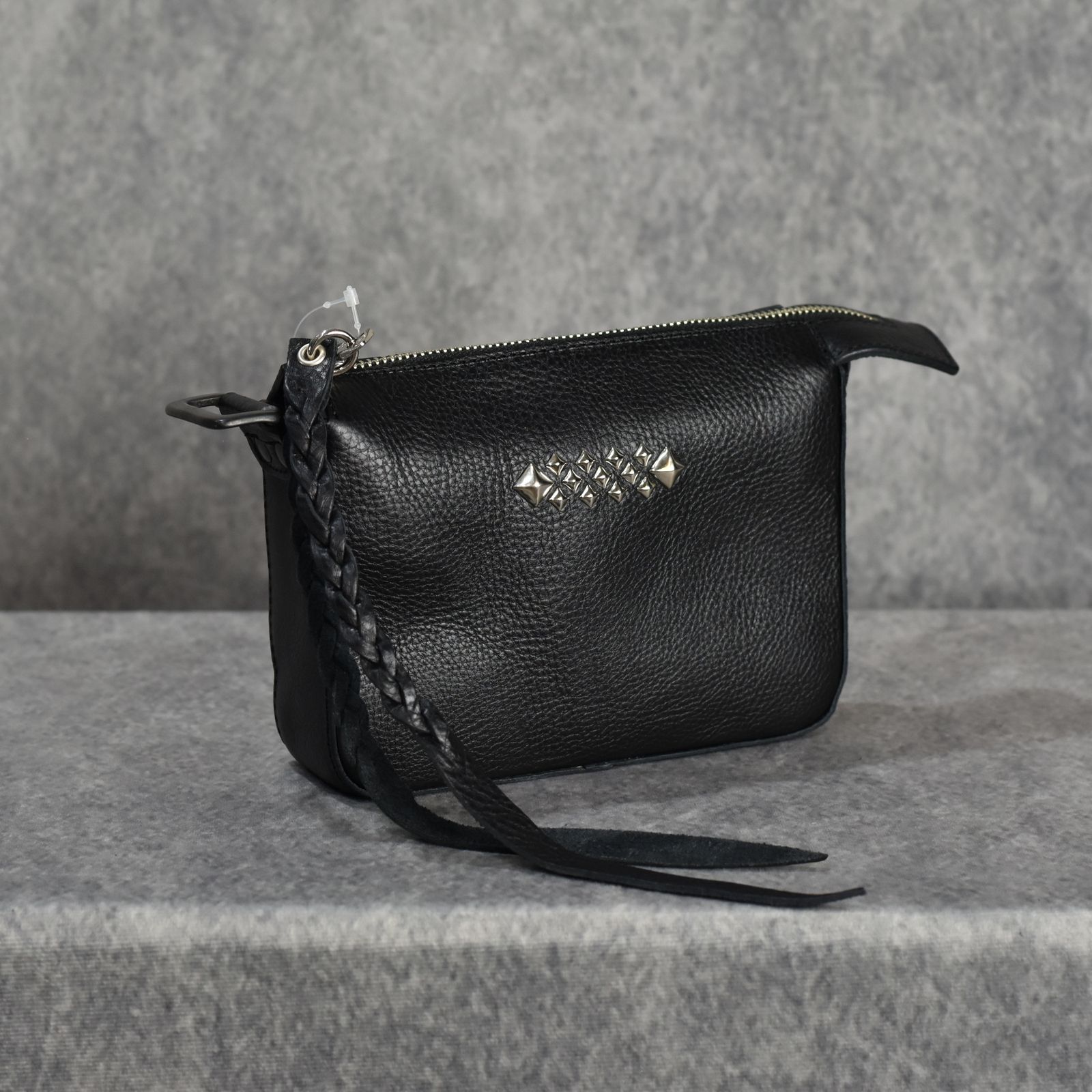CALEE - STUDS LEATHER MULTI POUCH (BLACK) / スタッズ レザー マルチ