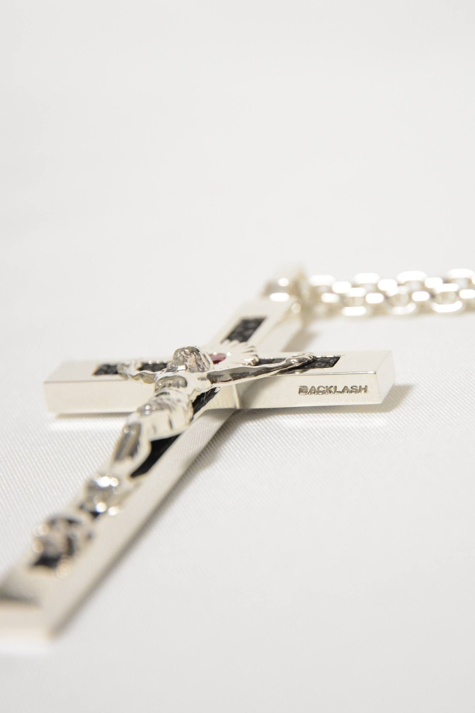 ロザリオ シルバー ネックレス 十字架 スカル イサムカタヤマ バック