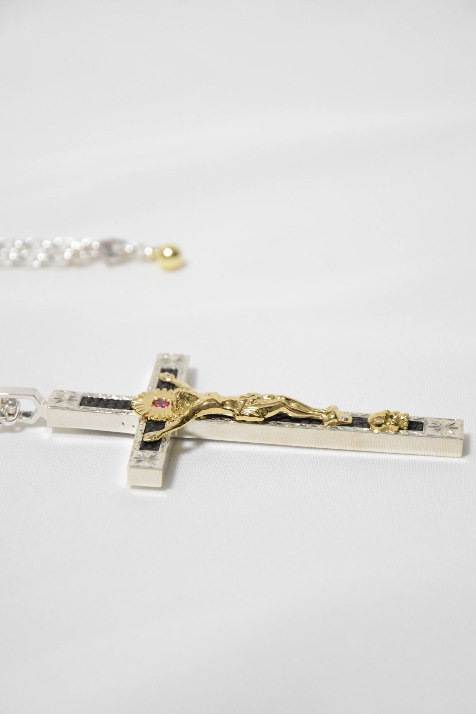 ISAMU KATAYAMA BACKLASH - The Line シルバー+ゴールド18K ロザリオ