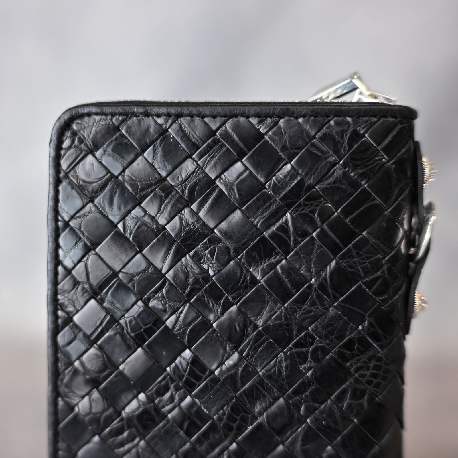 ISAMU KATAYAMA BACKLASH - オイルクロコメッシュ ラウンドジップ財布