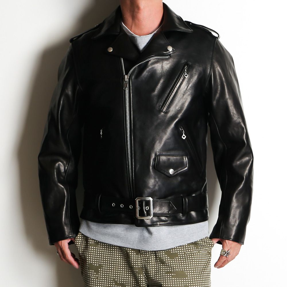 MASSES - 【ラスト1点-サイズL】 LEATHER JKT VINTAGE W / ホース