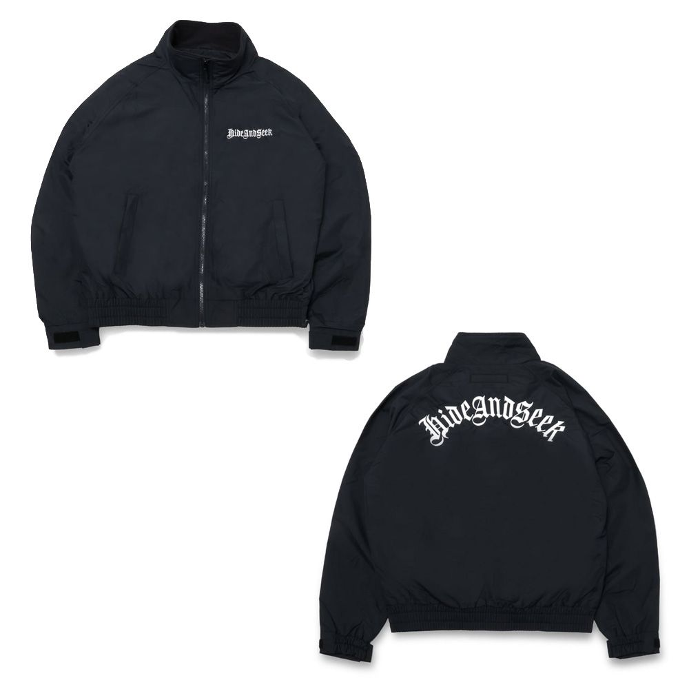 HideandSeek - Nylon Zip Jacket(24aw) - BLK × WHT / ナイロン ジップ