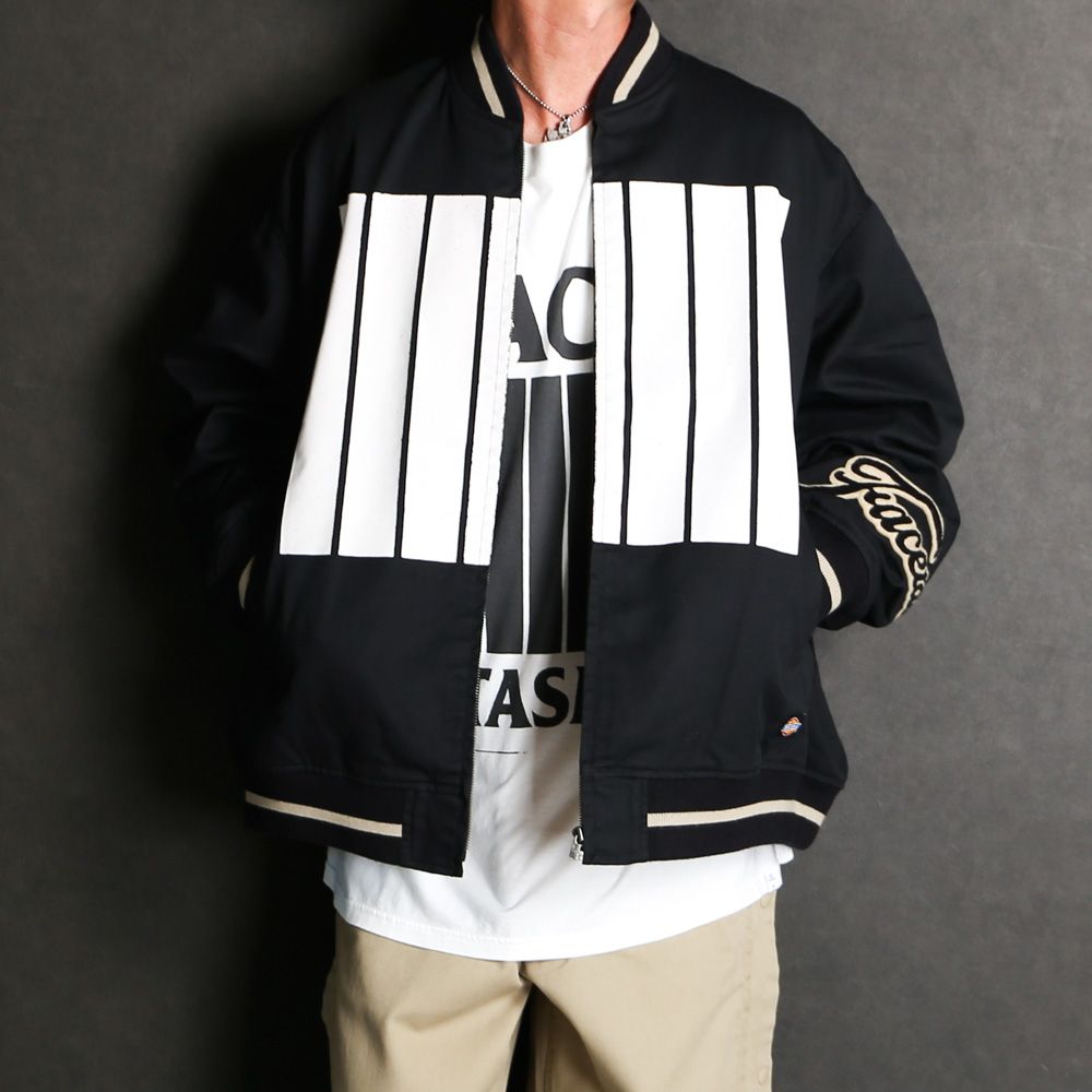 FACETASM - × DICKIES / 7 BARS STADIUM JACKET - BLACK / スタジアム