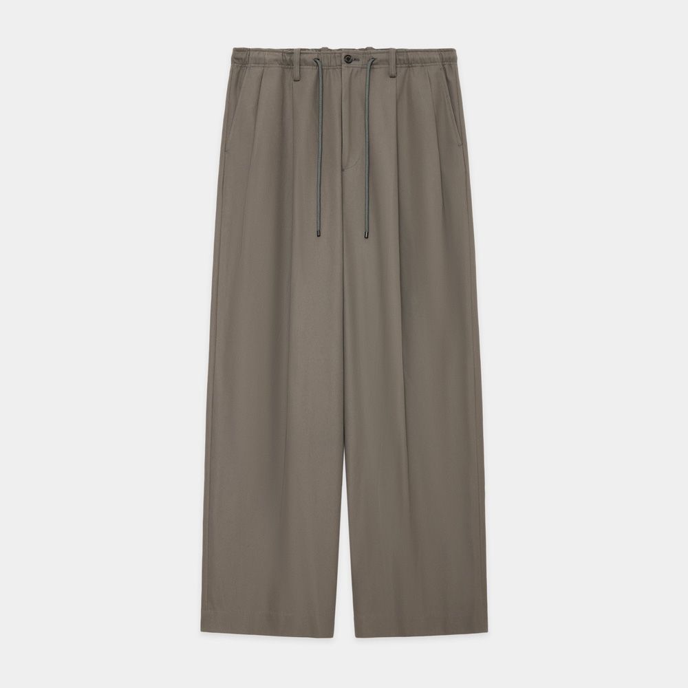 MARKAWARE - DOUBLE PLEATED EASY TROUSERS - GRAY / オーガニック