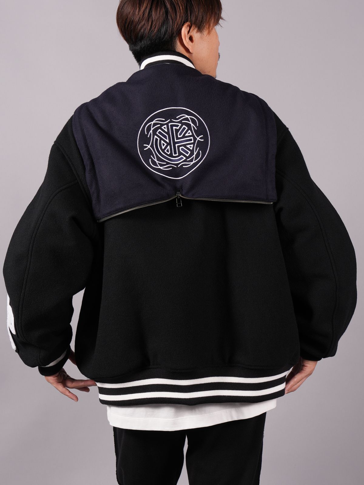 FACETASM 10SS バタフライ転写スタジャン ブラック 【公式通販】