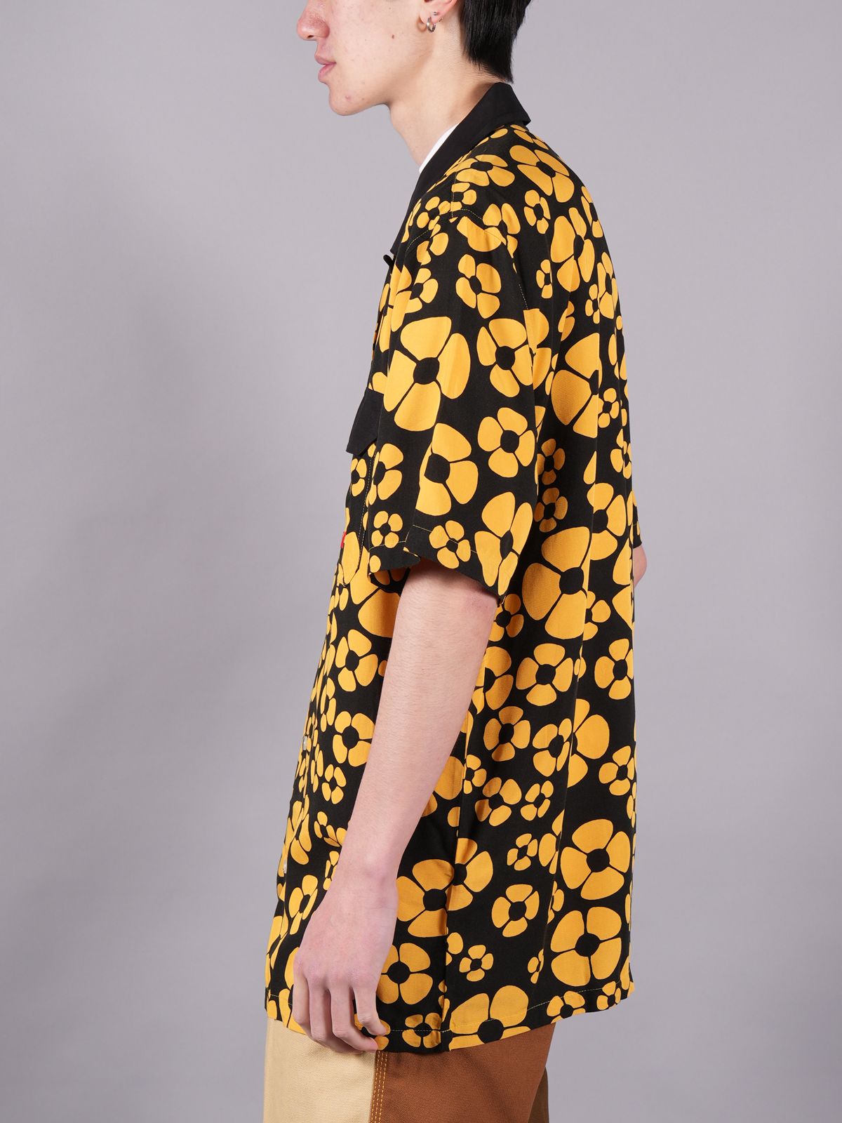 MARNI - MARNI X CARHARTT WIP - YELLOW SHORT-SLEEVED FLORAL SHIRT