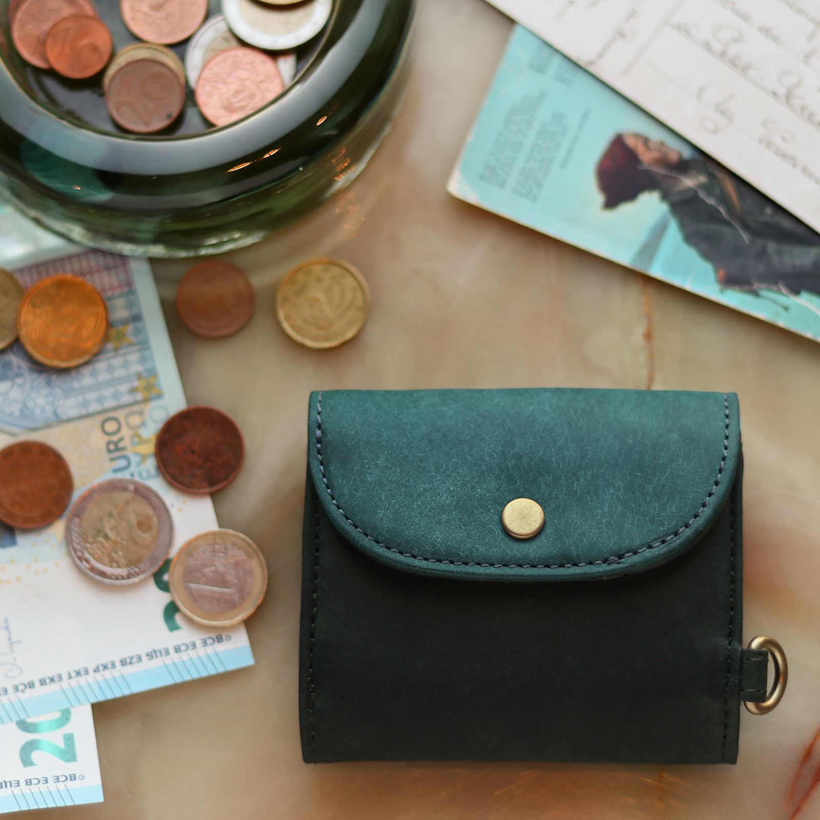 NELD - 「PUFU」コンパクト財布 グリーン | corne/コルネ